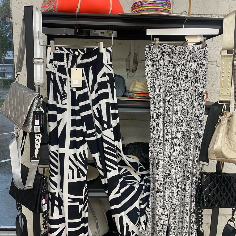 Palazzo style pants with side slits